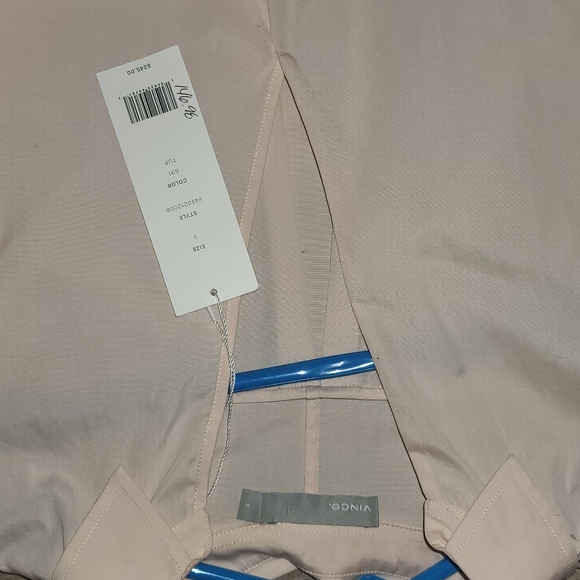 NWT! VINCE PALE PINK SIZE S LONG SLEEVE LIGHTWT 100% COTT BLOUSE - Perfect Cond - Picture 3 of 8